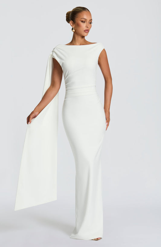 Vestido largo Kylie - Marfil