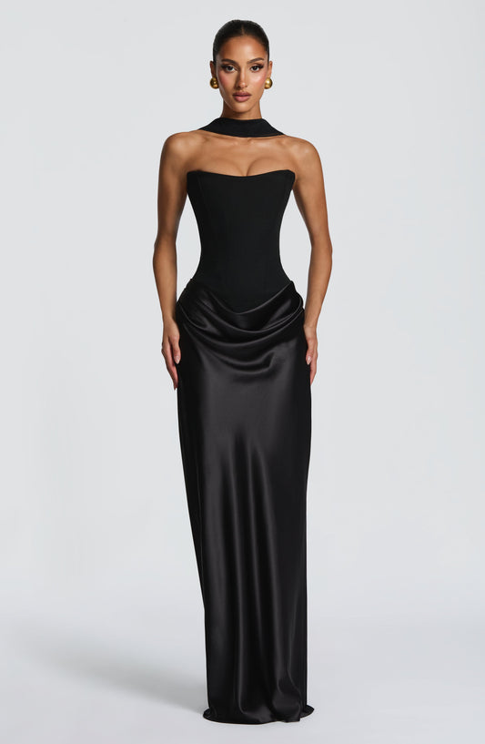 Vestido largo Maggie - Negro