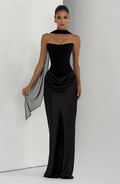 Vestido largo Maggie - Negro