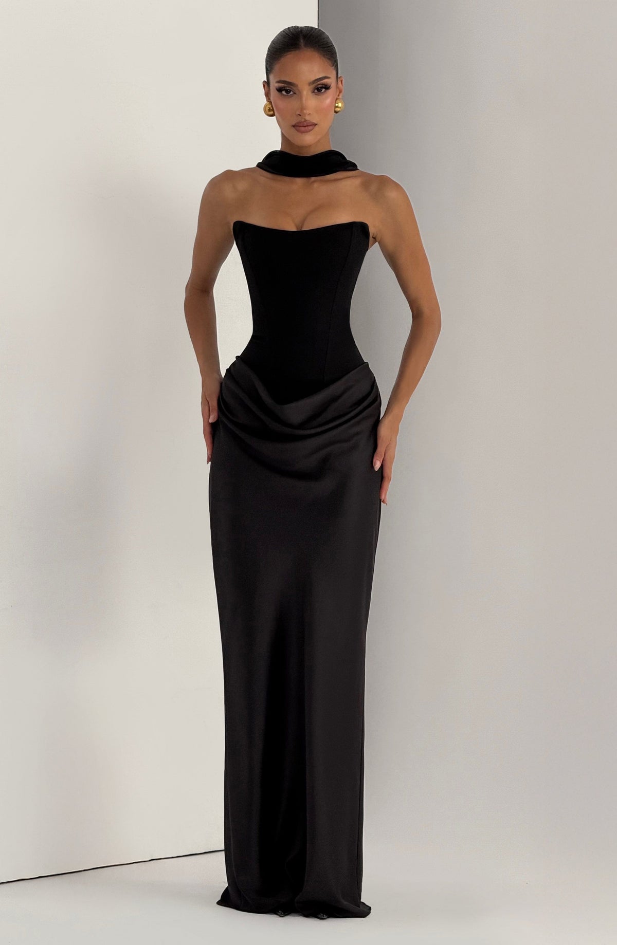 Vestido largo Maggie - Negro
