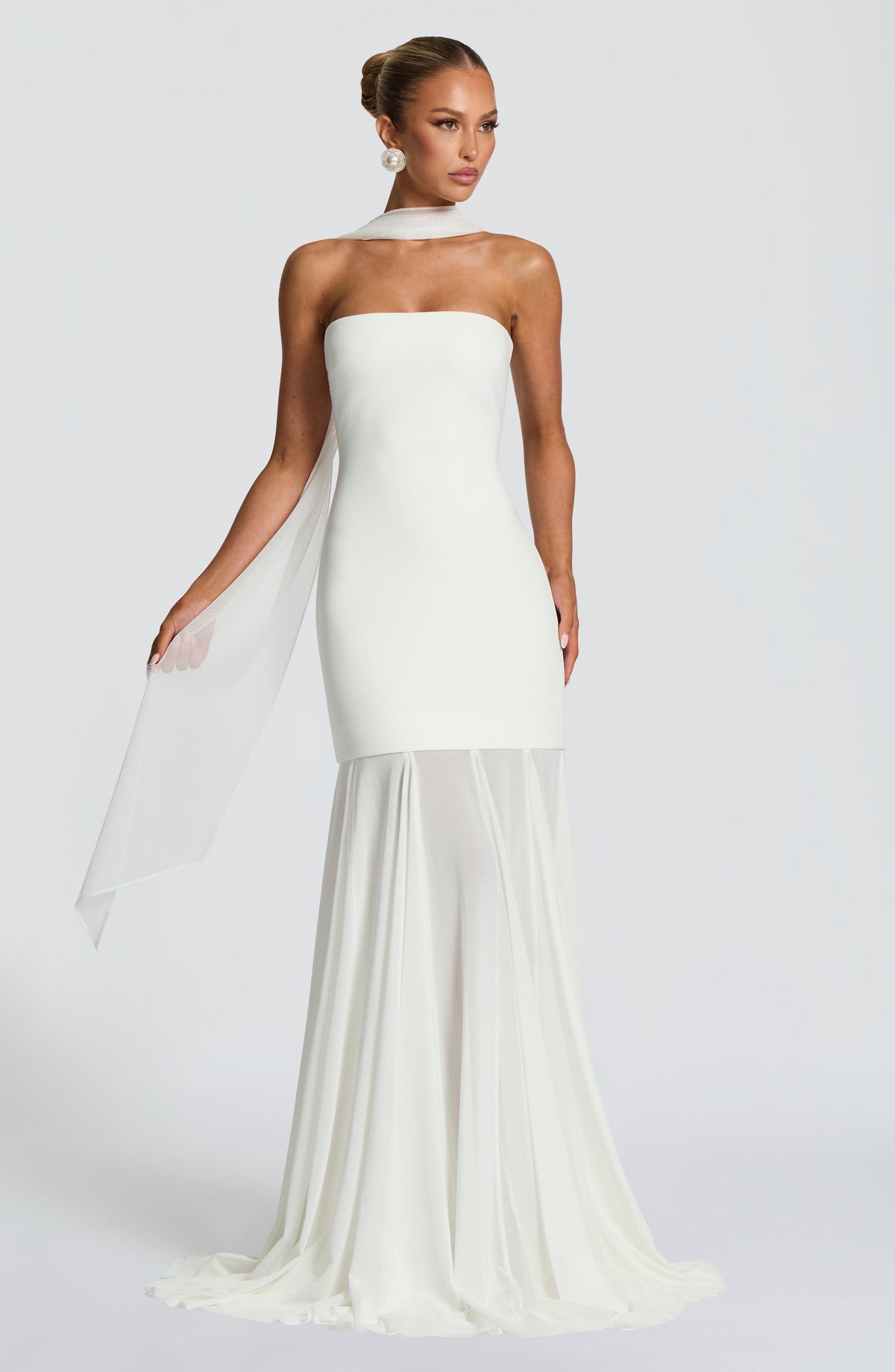 Vestido de gala Merritt - Marfil