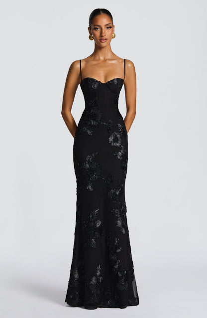 Vestido largo Nefertiti - Negro