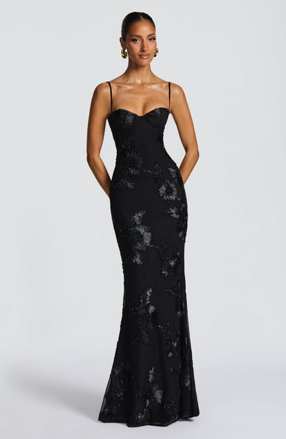 Vestido largo Nefertiti - Negro