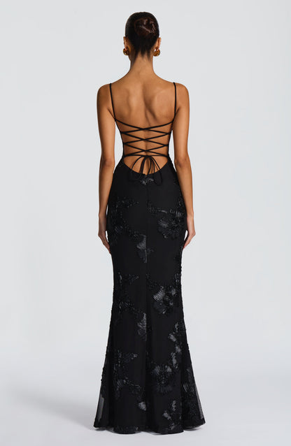 Vestido largo Nefertiti - Negro