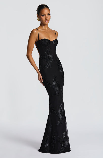Vestido largo Nefertiti - Negro