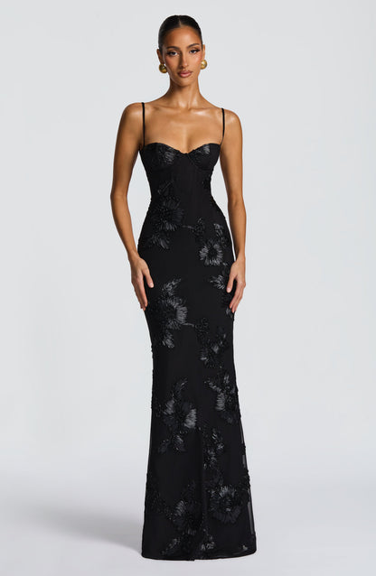Vestido largo Nefertiti - Negro