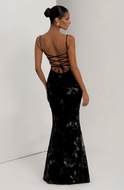 Vestido largo Nefertiti - Negro