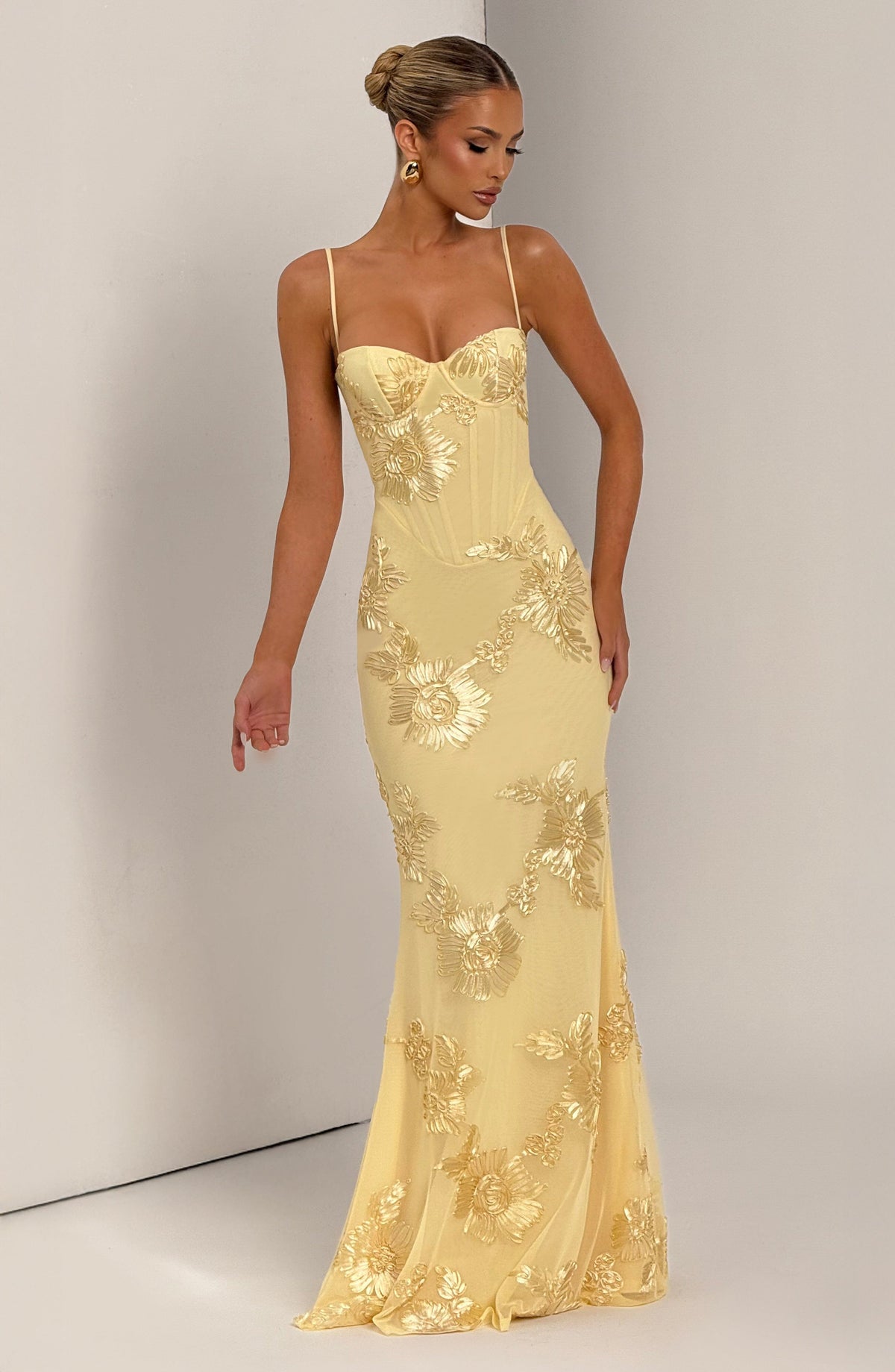 Vestido largo Nefertiti - Limón
