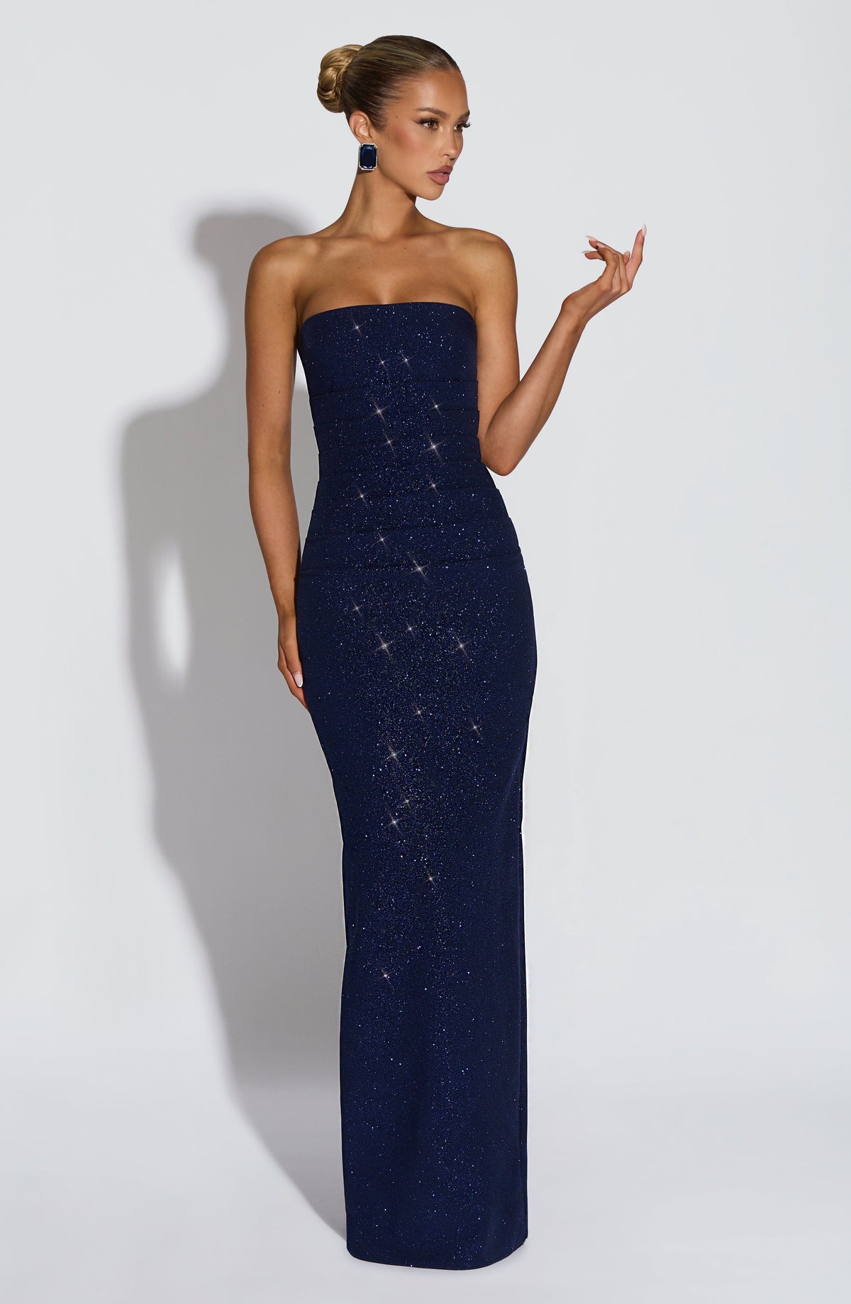 Vestido largo Pandra - Azul marino brillante
