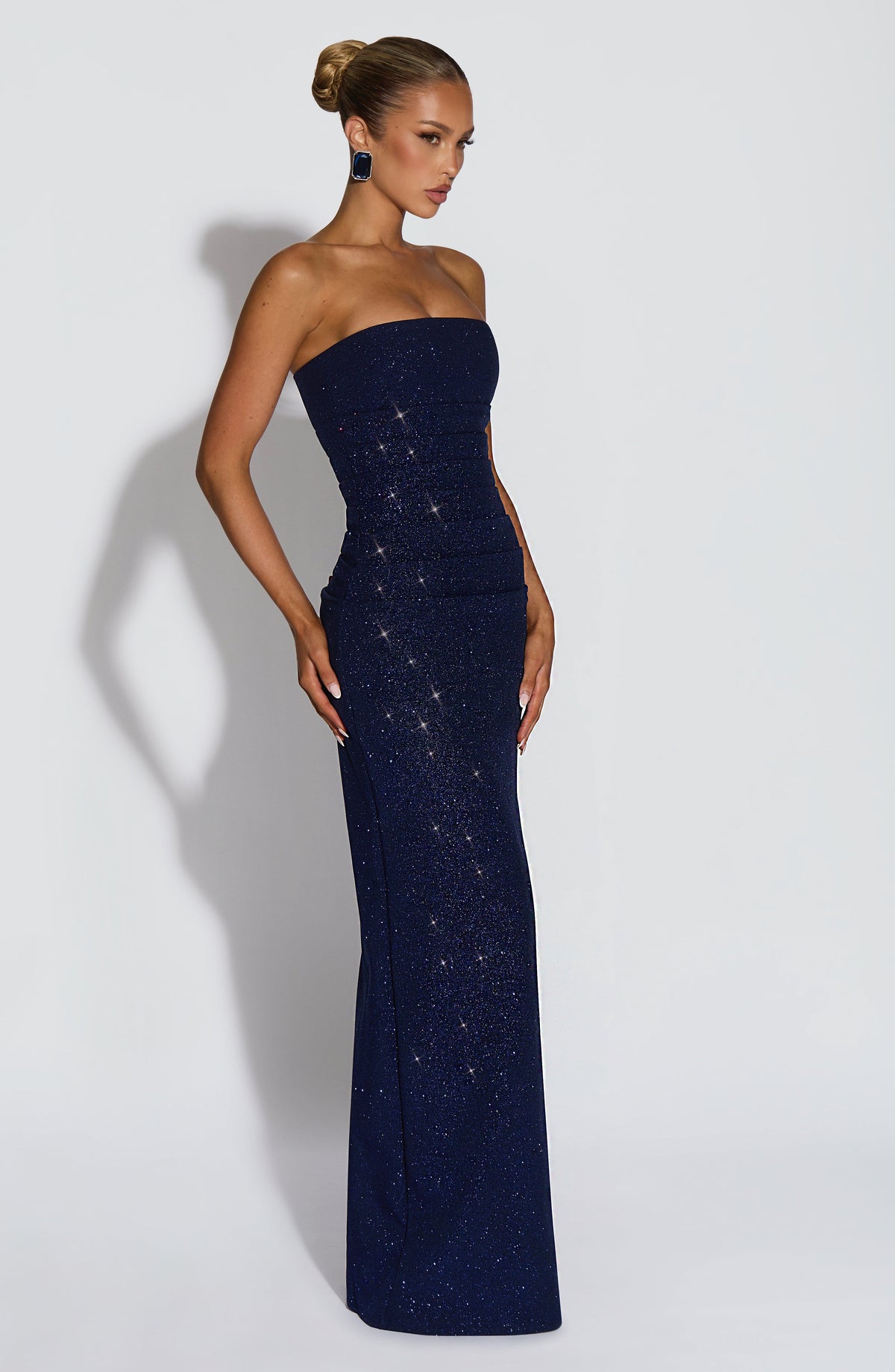 Vestido largo Pandra - Azul marino brillante