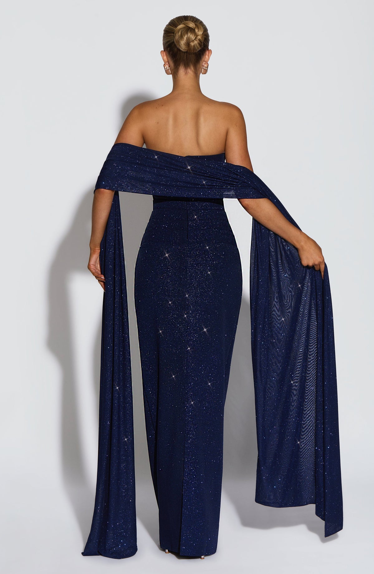 Vestido largo Pandra - Azul marino brillante