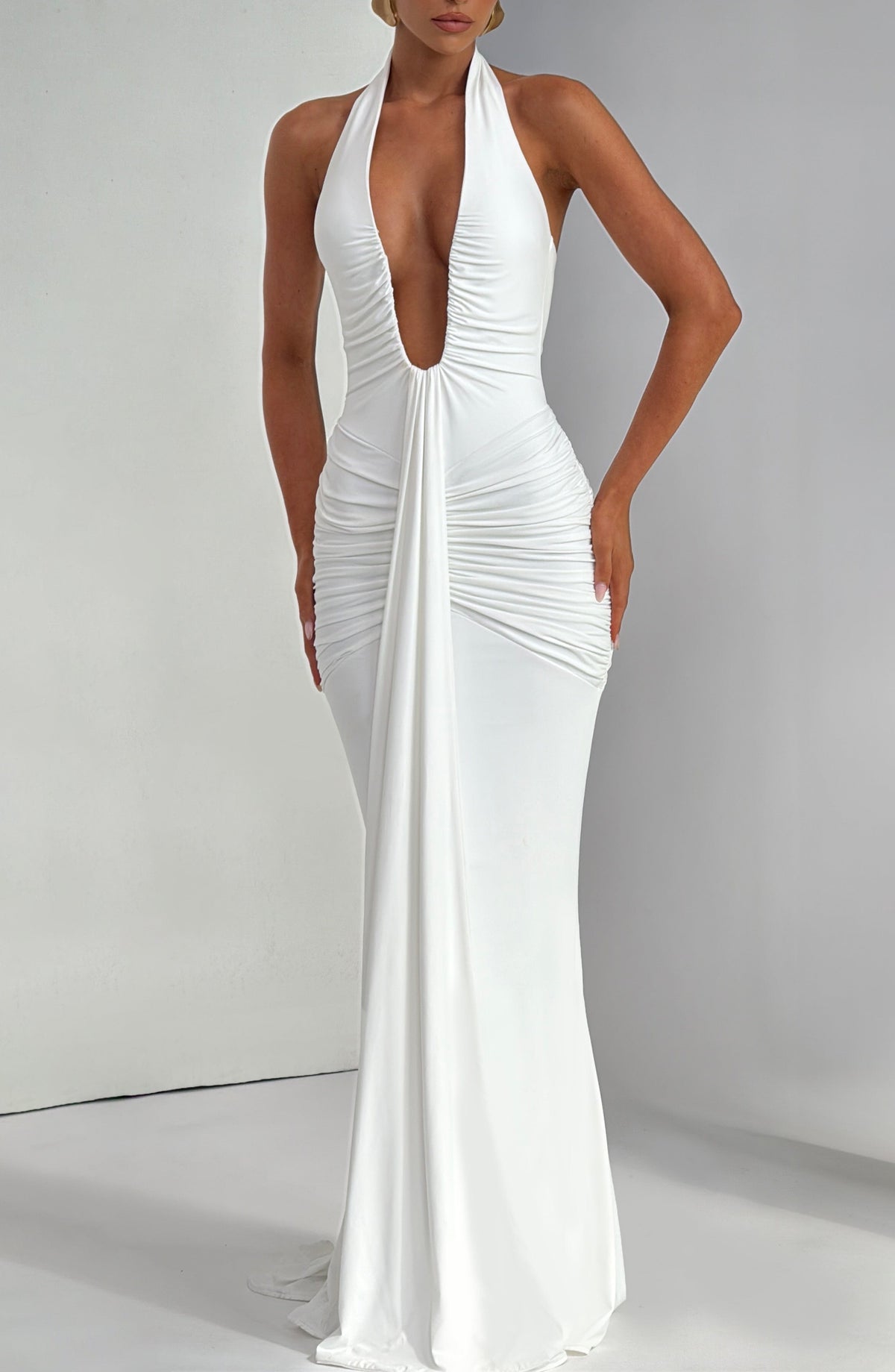 Vestido largo Rosetta - Blanco