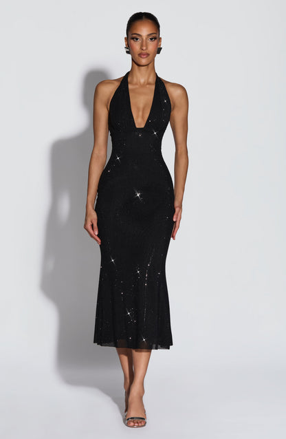Vestido midi Sonora - Negro